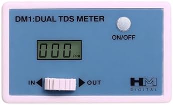 HM Digital DM-1 In-Line Dual TDS Monitor, 0-9990 ppm Range, +/- 2% Readout Accuracy,Blue & White by LiquaGen