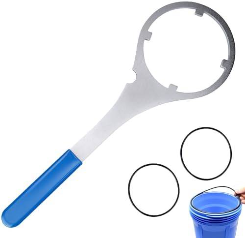 Xastro SPBW-1 Heavy Duty Water Filter Wrench & 2-Pack W34-OR O-Rings Kit – Complete Maintenance Set for Culligan HF-150, Pentek 150295, American Plumber – Durable Metal Wrench with Buna-N O-Rings by Xastro