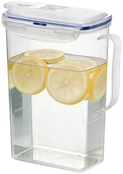 LocknLock Aqua Fridge Door Water Jug | Clear Pitcher | BPA Free Plastic Pitcher with Lid | 2 Quart Pitcher with Lid for Water, Juice, Tea & More Beverages, Clear - Image 2
