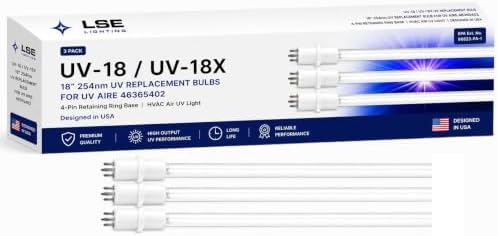 LSE Lighting UV-18 30W 254nm UV Duct Lamps for UV-18 and UV-18X, 3-Pack by LSE+Lighting%C2%AE
