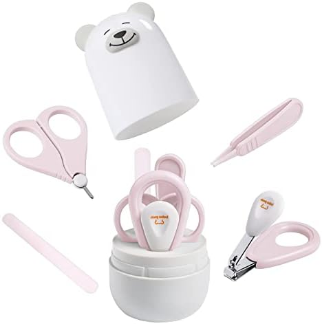Baby Nail Clippers Set with Cute Case, Infant Fingernail and Toenail File Kit for Newborn Manicure and Pedicure, New Mom Grooming Gift by papabear