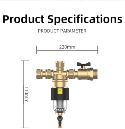 DN20 Magnetic Water Heater Filter With Stainless Steel Mesh For Boiler Sludge, Scale And Rust Separation, 3/4 Inch Threaded Connection, On/Off Drain Handle - Image 5