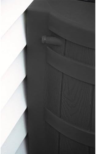 Good Ideas Rain Wizard 50 Gallon Plastic Outdoor Home Rain Barrel Water Storage Collector with Brass Spigot and Flat Back Design, Black (3 Pack) - Image 4