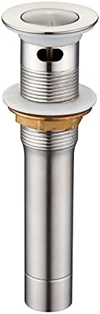 CREA Bathroom Sink Drain, Bathroom Sink Stopper with Drain Hair Catcher Pop Up Drain 1 1/2" for Bathroom Vanity Kitchen Sink with Overflow, Brushed Nickel by CREA
