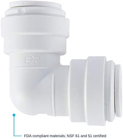 John Guest Speedfit 3/8 Inch OD Union 90 Degree Elbow Connector, Push to Connect Plastic Plumbing Fitting, PP0312WP - Image 5