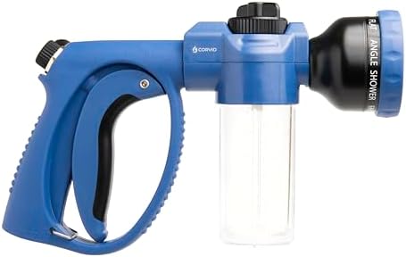 Corvid Adjustable Nozzle with Soap Dispenser, 8-Pattern Spray Hose Nozzle for Cleaning Cars, House, and Pets - Lightweight Plastic Design - Image 2