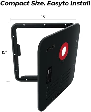 FOGATTI 15" x 15" RV Water Heater Door, Black - Image 2