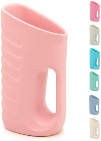 Babylush Baby Bath Rinse Cup & Rinser – 1000ml Soft EVA, 0.3lb Lightweight, BPA-Free Bath Water Pourer, Baby Bath Pitcher, Shower Cup for Kids (Coral Pink) by Babylush
