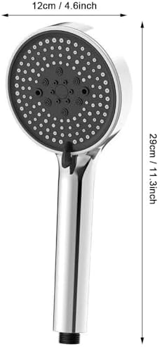 Handheld Shower Head, High Pressure Shower Head With 80" Hose And Adjustable Bracket, Anti-Clog Nozzles, 5 Spray Setting Showerhead, Chrome - Image 4