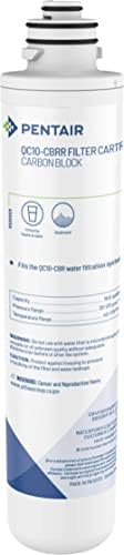 Pentair Pentek QC10-CBRR Quick-Change Carbon Block Replacement Cartridge, 0.5 Micron, 500 Gallon Capacity, For QC10-CBR System, NSF/ANSI 42 and 53 Certified by PENTAIRPENTEK