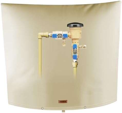 TOHONFOO Backflow Preventer Cover, Pipe Freeze Insulation, 50"Wx40"H, Beige by TOHONFOO