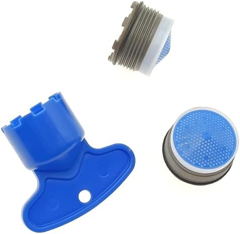1 Set 24mm Faucet Filter Restrictor Faucet Aerator Wrench Restrictor Replacement Parts for Bathroom or Kitchen (1×Aerator Key, 5×Tap Aerators) - Image 2