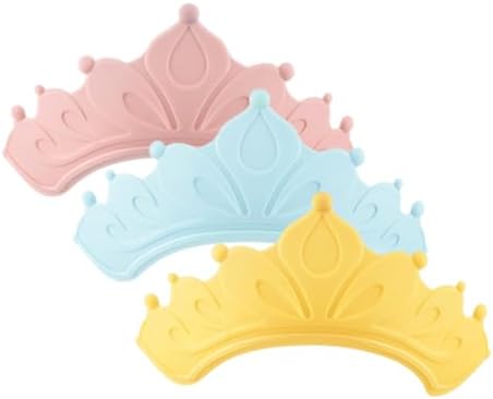 Toddler Crown Shower Cap 3pcs Adjustable PP Tpe Water Shield by HOME