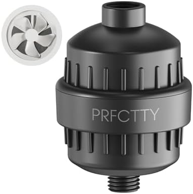 25-Stage Shower Filter prevents scale buildup,Revitalize Hair Skin Nails with Purifying Water, softener hard water,99% Lead Chlorine, Fluoride Removed,High Output Fan Technology,Matte Black by CraftedtoPerfection