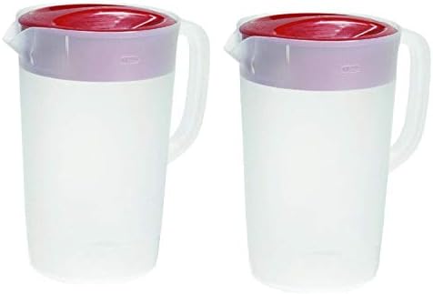 Rubbermaid 1 Gallon Servin' Saver Pitcher (Set of 2), 1, Red by Rubbermaid