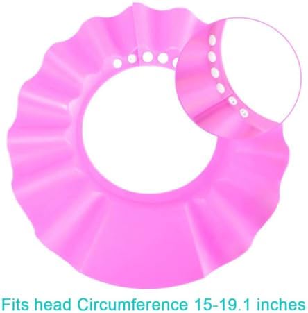 Safe Shampoo Shower Bathing Protection Bath Cap Soft Adjustable Visor Hat for Toddler, Baby, Kids, Children (pink) - Image 3