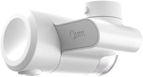 Qure Skincare Bathroom Sink Filter Water Faucet for Skin, Reduces 99% Chlorine and Heavy Metals, Skin Hydration in 4 Weeks, Reduces Build-Up, Balances pH, Softer Skin & Hair - White by Qure