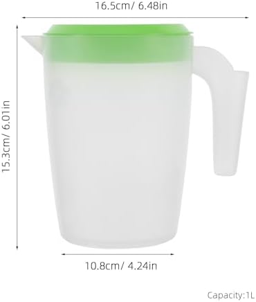 1l Green ABS Plastic Pitcher Reusable Water Jug for Dinner - Image 2