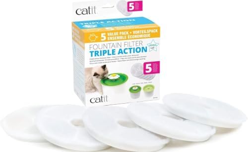 Catit Triple Action Replacement Fountain Filters - 5-Pack by Catit