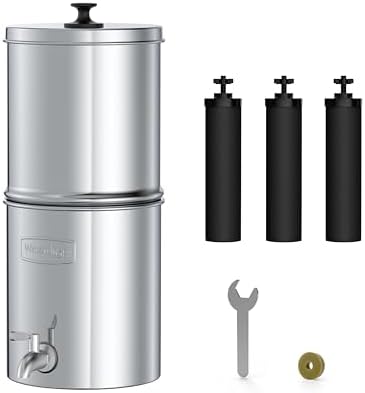 Waterdrop TK-AE Gravity Water Filter System, with 3 Black Carbon Filters by Waterdrop