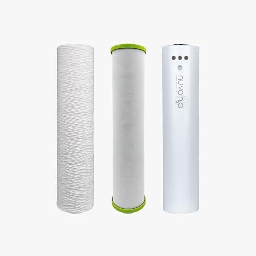 NuvoH2O Whole Home Trio Replacement Cartridges – Sediment + Carbon Filters for Whole Home System – Removes Debris, Chlorine, VOCs, Improves Taste – 50,000 Gallons, Salt-Free - Image 2
