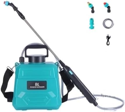 VIDAGARVIS 2Gallon Electric Watering Can, VidaGardening, Ideal for Pest Control, Watering, Fertilizer Sprayer, Chemical Sprayer, Car Washing, PE, 4hours Battery Life (2Gal Green) by Unknown