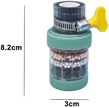 Removable and Washable 6-Layer Faucet Filter Universal Splash-Proof Water-Saving Device Kitchen Tap Water Filter Nozzle,Old Type,Green,1 PC - Image 2