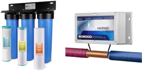 iSpring Whole House Water Filter System, Reduces Sediment, Iron, Hydrogen Sulfide & ED2000 Whole House Water Descaler, Alternative Electronic Salt-Free Hard Water Conditioner by Unknown