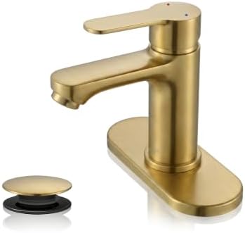 BELZ Gold Bathroom Faucet, Lead-Free for 1 or 3 Hole 4" Vanity Sink by BELZ