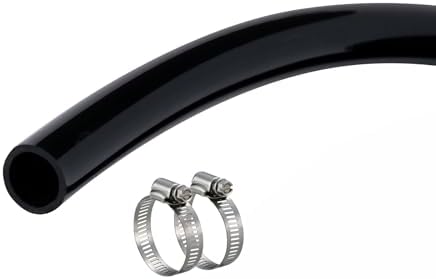 1/2" id - 25ft Black Vinyl Tubing Flexible PVC Irrigation Hose & 2 Clamps - Image 6