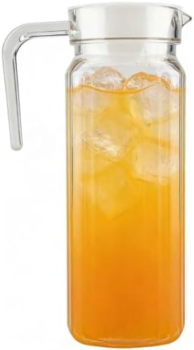 34 oz Acrylic Pitcher with Lid and Spout,1100ml Hot/Cold Water Jug for Iced Tea Pitcher for Coffee, Juice and Iced Tea Beverage Carafe with Lid (1100ml) by Unknown