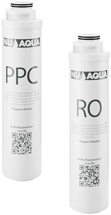 NU Aqua Countertop Reverse Osmosis Water Filter System Replacement Set - Counter Top Dispenser - Includes Sediment and Carbon Filter, and RO Membrane by NUAqua