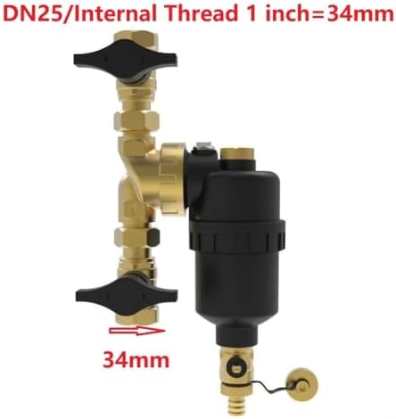 Magnetic Boiler Filter Sludge Separator for Underfloor Heating Systems, 1-Stage Stainless Steel Mesh Filtration,DN20 DN25 DN32 Threaded Connections for HVAC Equipment(DN25) - Image 3