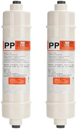 2-Pack 10" PP Cotton Sediment Pre-Filter with 1/4" Quick-Connect, Inline Replacement Cartridge for RO System, Under Sink & Whole House Water Filtration by Unknown