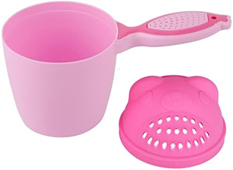 RiToEasysports Baby Bath Cup, Baby Shampoo Cup Cute Kid Wash Hair Rinser Bathing Flusher Protection Eye for Kids Green Pink (Pink) by Unknown