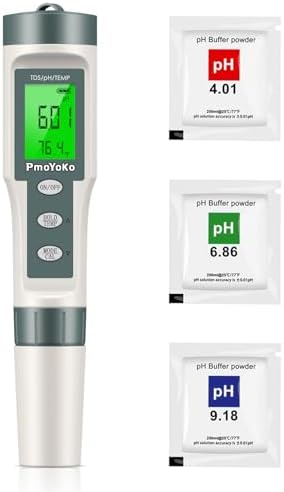 pH Meter, 3-in-1 TDS Meter Digital Water Tester with 0.01 High Precision by PmoYoKoWaterQualityExperts