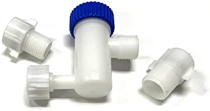 Barrel Filter with 1/2 inch & 7/8 inch Female Inlet with 1/2 inch & 7/8 inch Male Outlet - Heavy Duty Filtration and Screen for Hard Water by NuFlush