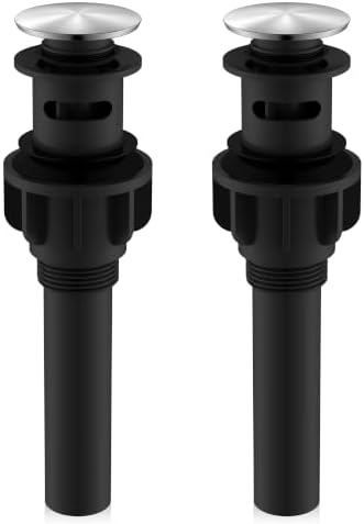 KENES 2 Pack Brushed Nickel Bathroom Sink Drain Assembly with Overflow by KENESBathroomKitchen