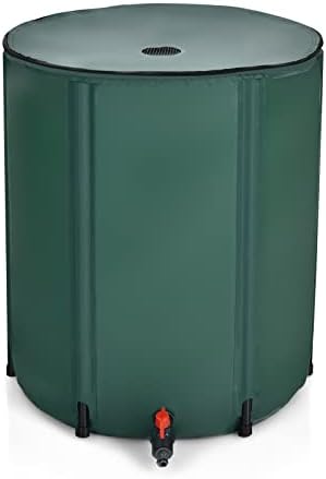 Goflame Rain Barrel Water Collector Portable Foldable Collapsible Tank,Spigot Filter Water Storage Container, Green (60 Gallon) by Unknown