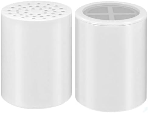 Pack of 2 FREZZEL Shower Filter Replacement Cartridges | Universal 17 Stage Shower Head Filter Refill for Showerhead Filter of Similar Design Hard Water Filter for Shower with Vitamin C Blocks Toxins by FREZZEL
