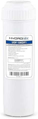 Hydronix UDF-10KDF.5 Chlorine, CTO, Heavy Metals, Bacteria & Scale Reduction Water Filter with 1/2 lb KDF, 2.5" x 10" (1 lb. KDF Media) by Hydronix