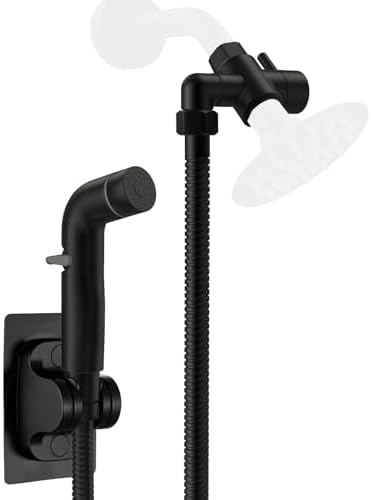 Dog Shower Attachment Metal, YDmeet Pet Shower Attachment for Fast and Clean Pet Bathing and Dog Washing, 83 Inch Hose and Shower Holder, Brass 3-Way Diverter, Adjustable Pet Shower Sprayer, Black by YDmeet