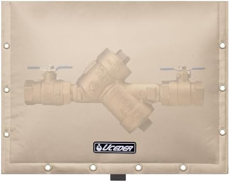 Backflow Preventer Insulation Cover Sprinkler Covers for Outside 600D Heavy Duty Waterproof Sprinkler Valve Cover Perfect for Pipe Freeze Protection and Pressure Vacuum Breaker (21" W x 16" H) by UCEDER
