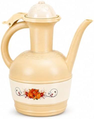 Beige Lota Bodna Toilet Wash Jug with Handle, Plastic Muslim Wudu & Bathroom Hygiene Water Pitcher, Portable Bidet Rinse Cup for Toilet, Home & Travel by Unknown