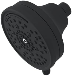 Symmons HydroMersion Classic 4 Inch Multifunction High Pressure 7 Mode Round Adjustable Showerhead in Matte Black by Symmons