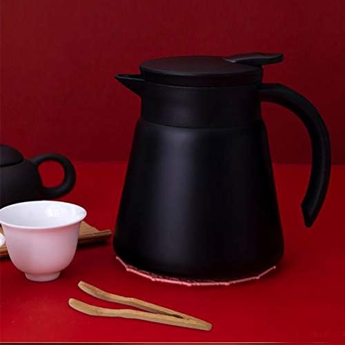 Thermal Coffee Carafe Tea Pot 20 Oz Stainless Steel Insulation Pot Double Wall Vacuum Insulated Coffee Water & Beverage Dispenser (Black) - Image 4