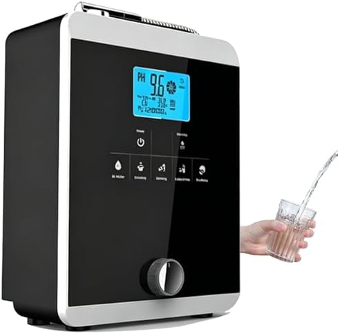 Alkaline Water Ionizer Machine for Home, Water Ionizer & Purifier, PH 3-11 Alkaline/Acid Water, Up to -800mV ORP, 8000L Filter, Auto-Clean, Intelligent Voice(Black1) by Unknown