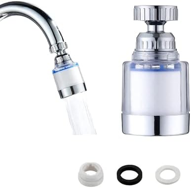 Sink Water Faucet Filter,360-Degree Rotating Faucet Filter Water Purifier Faucet Filter Purifier for Kitchen, Bathroom, Sink, Removes Heavy Metals and Hard Water(Blue) by LiXiongBao