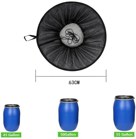 Rain Barrel Mesh Cover Rain Barrel Netting Screen, Practical, Durability Premium Easy to Install Accessory with Drawstring, 63cmx63cmx25cm - Image 5