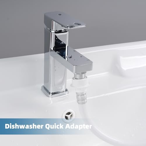 2 PCS Portable Dishwasher Faucet Adapter, Metal Sink Faucet Aerator, Chrome - Image 4